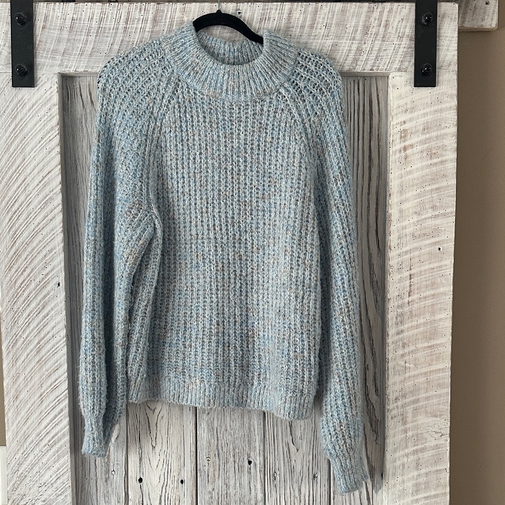 a.n.a Light Blue Cowl Neck Sweater